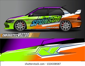 car wrap design. simple lines with abstract background vector concept for vehicle vinyl wrap and automotive decal livery