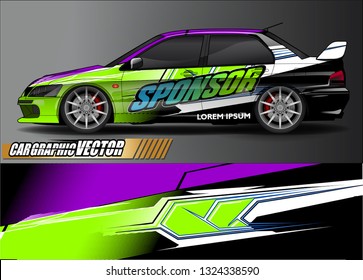 car wrap design. simple lines with abstract background vector concept for vehicle vinyl wrap and automotive decal livery