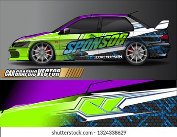 car wrap design. simple lines with abstract background vector concept for vehicle vinyl wrap and automotive decal livery