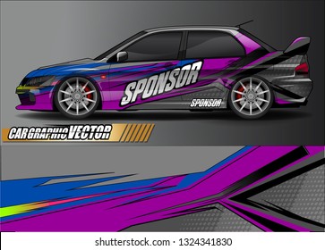 car wrap design. simple lines with abstract background vector concept for vehicle vinyl wrap and automotive decal livery