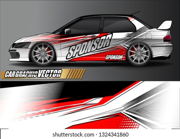 car wrap design. simple lines with abstract background vector concept for vehicle vinyl wrap and automotive decal livery