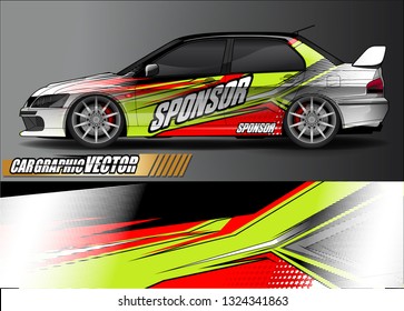 car wrap design. simple lines with abstract background vector concept for vehicle vinyl wrap and automotive decal livery