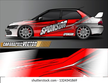 car wrap design. simple lines with abstract background vector concept for vehicle vinyl wrap and automotive decal livery