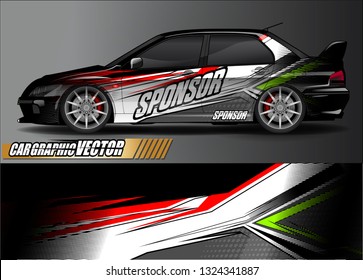 car wrap design. simple lines with abstract background vector concept for vehicle vinyl wrap and automotive decal livery