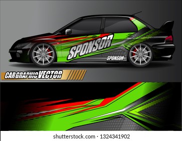 car wrap design. simple lines with abstract background vector concept for vehicle vinyl wrap and automotive decal livery