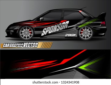 car wrap design. simple lines with abstract background vector concept for vehicle vinyl wrap and automotive decal livery