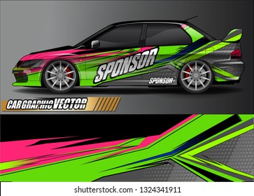 car wrap design. simple lines with abstract background vector concept for vehicle vinyl wrap and automotive decal livery