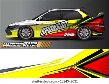 car wrap design. simple lines with abstract background vector concept for vehicle vinyl wrap and automotive decal livery