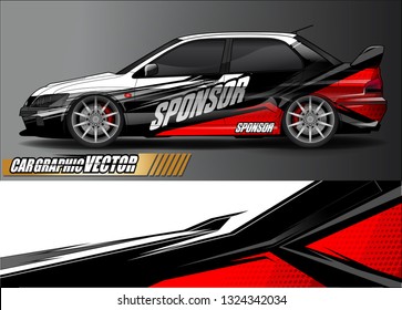 car wrap design. simple lines with abstract background vector concept for vehicle vinyl wrap and automotive decal livery