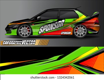 car wrap design. simple lines with abstract background vector concept for vehicle vinyl wrap and automotive decal livery