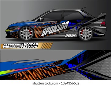 car wrap design. simple lines with abstract background vector concept for vehicle vinyl wrap and automotive decal livery