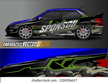car wrap design. simple lines with abstract background vector concept for vehicle vinyl wrap and automotive decal livery