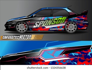 car wrap design. simple lines with abstract background vector concept for vehicle vinyl wrap and automotive decal livery