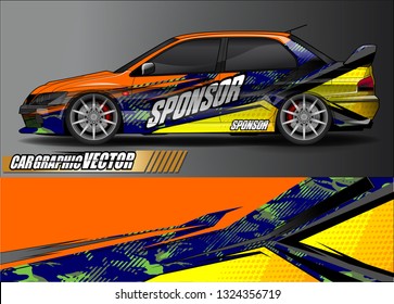 car wrap design. simple lines with abstract background vector concept for vehicle vinyl wrap and automotive decal livery
