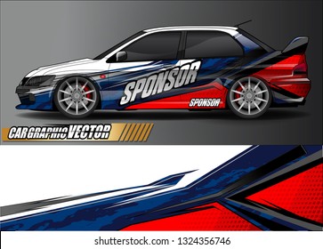 car wrap design. simple lines with abstract background vector concept for vehicle vinyl wrap and automotive decal livery