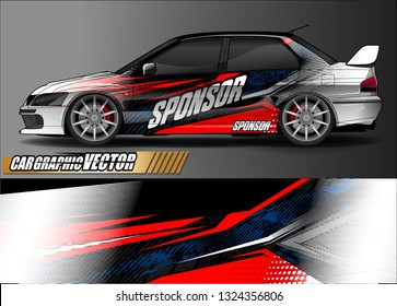 car wrap design. simple lines with abstract background vector concept for vehicle vinyl wrap and automotive decal livery