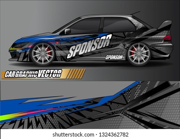 car wrap design. simple lines with abstract background vector concept for vehicle vinyl wrap and automotive decal livery