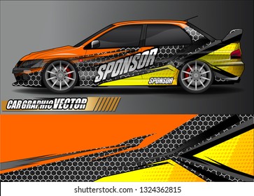 car wrap design. simple lines with abstract background vector concept for vehicle vinyl wrap and automotive decal livery