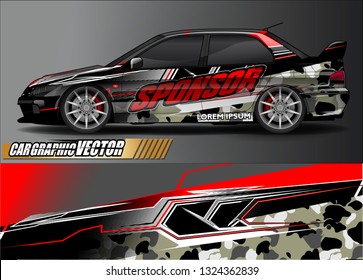 car wrap design. simple lines with abstract background vector concept for vehicle vinyl wrap and automotive decal livery