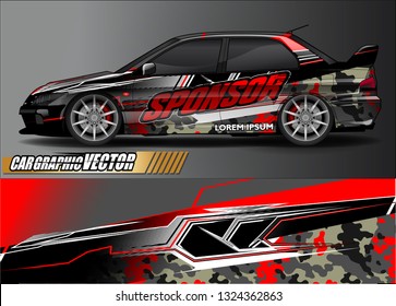 car wrap design. simple lines with abstract background vector concept for vehicle vinyl wrap and automotive decal livery