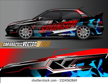 car wrap design. simple lines with abstract background vector concept for vehicle vinyl wrap and automotive decal livery