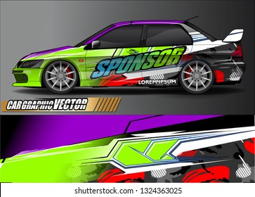 car wrap design. simple lines with abstract background vector concept for vehicle vinyl wrap and automotive decal livery