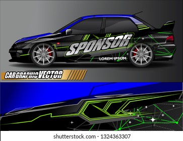 car wrap design. simple lines with abstract background vector concept for vehicle vinyl wrap and automotive decal livery
