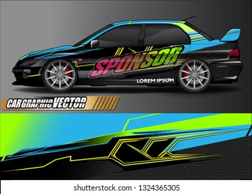 car wrap design. simple lines with abstract background vector concept for vehicle vinyl wrap and automotive decal livery