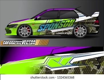 car wrap design. simple lines with abstract background vector concept for vehicle vinyl wrap and automotive decal livery