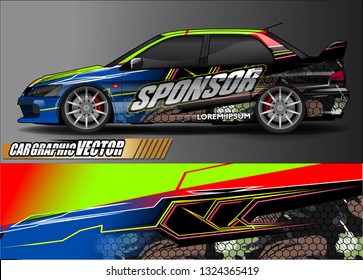 car wrap design. simple lines with abstract background vector concept for vehicle vinyl wrap and automotive decal livery