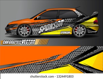 car wrap design. simple lines with abstract background vector concept for vehicle vinyl wrap and automotive decal livery