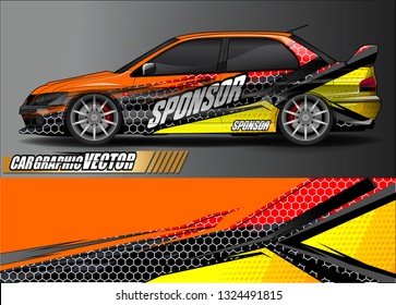 car wrap design. simple lines with abstract background vector concept for vehicle vinyl wrap and automotive decal livery