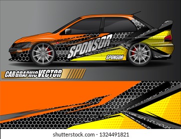 car wrap design. simple lines with abstract background vector concept for vehicle vinyl wrap and automotive decal livery