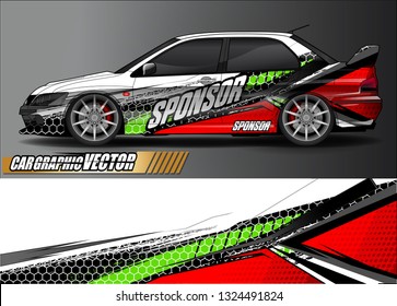 car wrap design. simple lines with abstract background vector concept for vehicle vinyl wrap and automotive decal livery