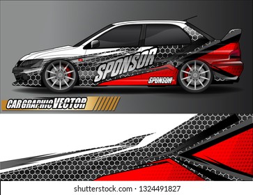 car wrap design. simple lines with abstract background vector concept for vehicle vinyl wrap and automotive decal livery