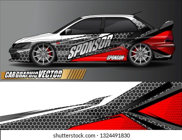 car wrap design. simple lines with abstract background vector concept for vehicle vinyl wrap and automotive decal livery