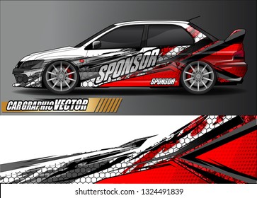 car wrap design. simple lines with abstract background vector concept for vehicle vinyl wrap and automotive decal livery