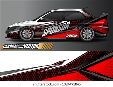 car wrap design. simple lines with abstract background vector concept for vehicle vinyl wrap and automotive decal livery
