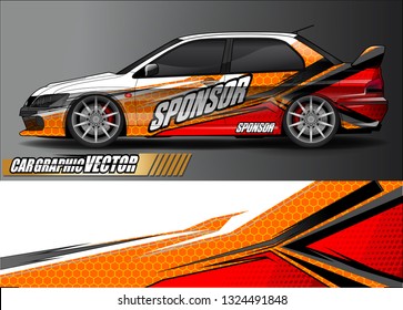 car wrap design. simple lines with abstract background vector concept for vehicle vinyl wrap and automotive decal livery
