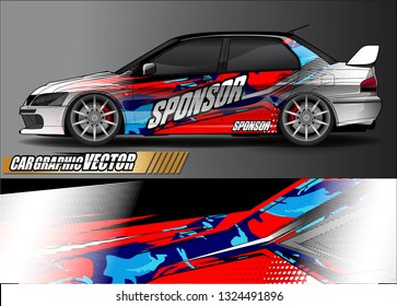 car wrap design. simple lines with abstract background vector concept for vehicle vinyl wrap and automotive decal livery