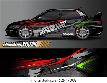 car wrap design. simple lines with abstract background vector concept for vehicle vinyl wrap and automotive decal livery