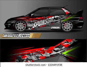 car wrap design. simple lines with abstract background vector concept for vehicle vinyl wrap and automotive decal livery