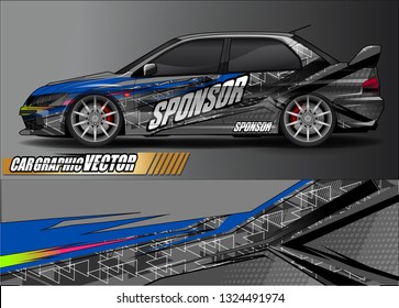 car wrap design. simple lines with abstract background vector concept for vehicle vinyl wrap and automotive decal livery