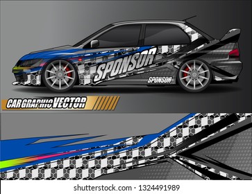car wrap design. simple lines with abstract background vector concept for vehicle vinyl wrap and automotive decal livery