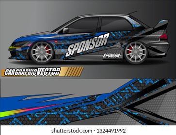 car wrap design. simple lines with abstract background vector concept for vehicle vinyl wrap and automotive decal livery