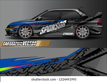 car wrap design. simple lines with abstract background vector concept for vehicle vinyl wrap and automotive decal livery
