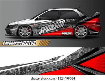 car wrap design. simple lines with abstract background vector concept for vehicle vinyl wrap and automotive decal livery