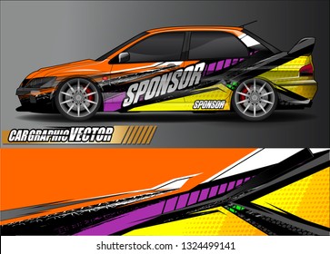 car wrap design. simple lines with abstract background vector concept for vehicle vinyl wrap and automotive decal livery