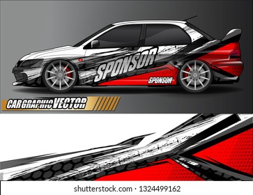 car wrap design. simple lines with abstract background vector concept for vehicle vinyl wrap and automotive decal livery