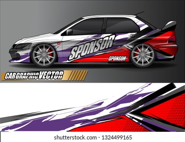 car wrap design. simple lines with abstract background vector concept for vehicle vinyl wrap and automotive decal livery
